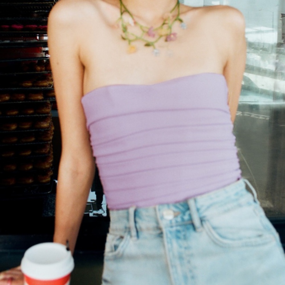 Zara bustier crop top